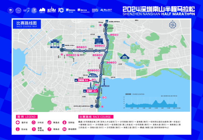 2024深圳南山半程马拉松路线图(高清大图)